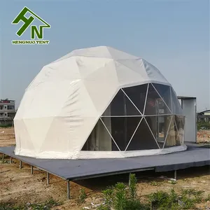 40sqm 7m Durchmesser Geodätischen Glamping Dome Zelt Camping Haus mit Glas Tür