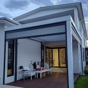 Pérgola de Aluminio Motorizada Gris Oscuro con Techo Ajustable por Control Remoto, Pabellón Metálico para Patio, <span class=keywords><strong>Terraza</strong></span> con Vista al <span class=keywords><strong>Mar</strong></span>, 6 Pies - Product Image 2