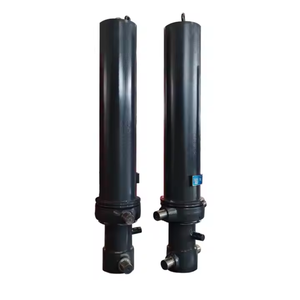 Vérin hydraulique robuste multi-étages pour camion benne lourd, conception télescopique à 4 étages à montage frontal avec protection contre la poussière - Product Image 1