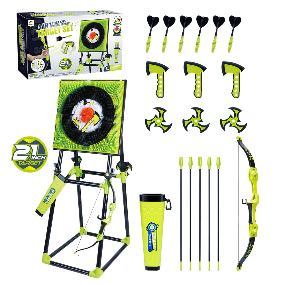 4 In 1 Throwing Target Game Set Include Axes Darts Stars And Archery Dartboard Shooting Game Toys educational toys for kids