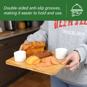 Juego de 3 Tablas de Cortar de Bambú para Cocina, Resistentes, con Ranura para Jugos, Juego de Bloques de Picar de Bambú - Product Image 4