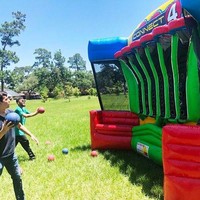 Juego de Baloncesto Inflable, Juego de Lanzamiento, Marca Songfa, Material de PVC, Portátil, Comercial, para Exteriores, Carnaval, Team Building