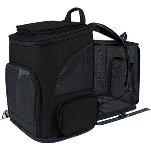 กระเป๋าเป้สะพายหลังสำหรับแมวและสุนัขแบบพกพา ขยายได้ สายสะพายคู่ ผลิตจากผ้า Oxford 600D และโครงเหล็ก สำหรับการเดินทางและใช้งานกลางแจ้ง - Product Image 6