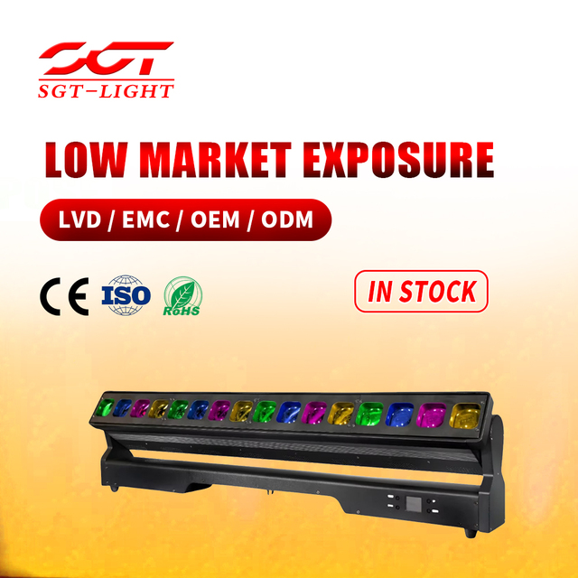 Good Quality 16x40W RGBW Moving Head LED Beam Bar Zoom Wash Stage Lighting DMX512 Control Pixel Zoom Wash 16CH 2800-8500K