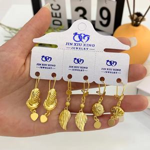 Boucles d'oreilles pendantes plaquées or 24 carats du Kenya, bijoux en laiton tendance pour femmes, vente chaude - Product Image 3