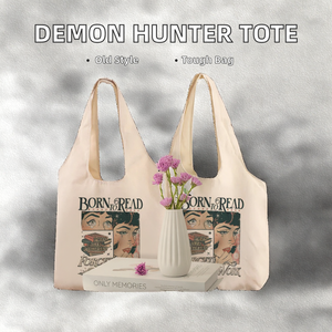 Bolsa de Lona Inspirada en la Película Demon Hunter, 1 Pieza, Bolsa de Hombro Personalizada de Estilo Vintage para Mujer, Bolsa de Compras Reutilizable para Viajes - Product Image 3