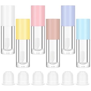 Empty Lip Gloss Tube with Clear Brush 6ML Capacity Screen Printing Plastic <b>Small</b> Plating Color Lip Gloss <b>Bottle</b> for Blush - Product Image 2