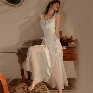 Commerce extérieur transfrontalier Européen et Américain Nouvelle Lingerie Sexy Sexy Femmes Maille Fente Jarretelles Jupe Longue Costume Sexy - Product Image 4