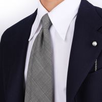 Cravate en laine décontractée à séchage rapide, triple pli, roulée à la main, motif chevrons avec design écossais discret, emballée individuellement