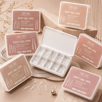 Faux Ongles en ABS en Gros, Forme Amande, Couverture Complète, 550 Pièces, Prêts à Poser avec Colle, Fournitures de Salon, Export Direct Usine
