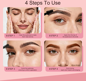Hot bán không có logo không thấm nước nâu lông mày Styling Tint Gel sơn lâu dài lông mày Brow tinting Gel nhãn hiệu riêng - Product Image 5
