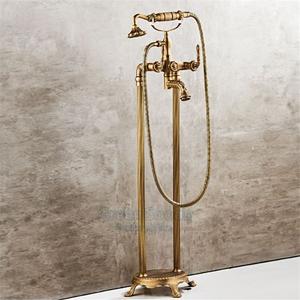 Robinets de baignoire téléphone autoportants de luxe, interrupteur à Double poignée, robinets de <span class=keywords><strong>bain</strong></span> et de <span class=keywords><strong>douche</strong></span> - Product Image 3