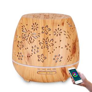 Difusor de Aroma con Acabado Madera de 400ml con Luz LED y Control Remoto, Humidificador para Uso Doméstico y Comercial - Product Image 4