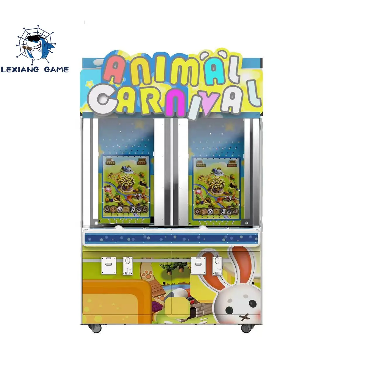 Máquina de jogos de casinho de diversões, carnaval de animais