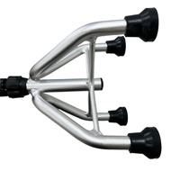 Bâton de marche télescopique pliable à quatre pieds en acier inoxydable et aluminium, fabrication chinoise, capacité de charge de 250 lb pour personnes âgées