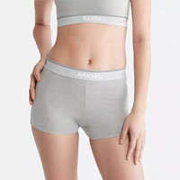 Shorts de sport pour femmes et boxers pour femmes en coton Pima et élasthanne, personnalisables, respirants, de couleur unie, lavables en machine