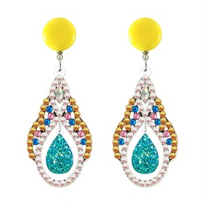 Personnalisé 5D DIY Artisanat Ornement Art Forme Spéciale À <span class=keywords><strong>La</strong></span> Main Cristal Diamant <span class=keywords><strong>Peinture</strong></span> Boucles D'oreilles pour <span class=keywords><strong>Femme</strong></span> - Product Image 2