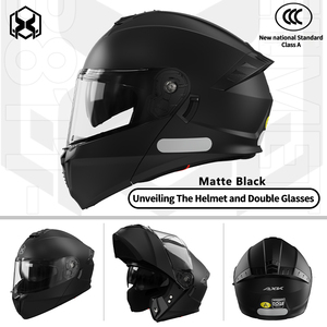 Casco da Moto Integrale Leggero da Corsa con Doppia Visiera Design Apribile Materiale ABS Nuovo - Product Image 5