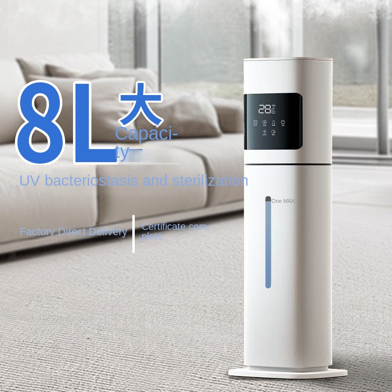 Cross-Border Landing Smart Humidifier Top-Fill Aromatherapy Timer Touch Three-Setting Mist Output Household 8L Capacity AC