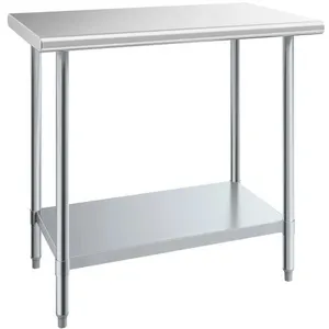 New Design 430 Stainless Steel Work Table with Undershelf for Restaurant Hotel and Retail Kitchen Equipment