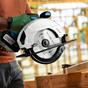 منشار دائري لاسلكي أزرق 7 بوصات مع بطارية 4000 مللي أمبير في الساعة، 6500 دورة في الدقيقة، مدمج ومناسب لقطع الخشب، هدية رائعة للعام الجديد - Product Image 2