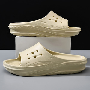 Tongs à plateforme pour hommes, pantoufles EVA respirantes et antidérapantes, augmentant la hauteur, pour couples, blanc, noir, kaki - Product Image 1