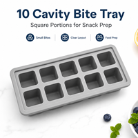 Molde de Silicona para Porciones de Yogur, Bandeja de 10 Cavidades para Postres de Frutas y Preparación de Alimentos para Niños