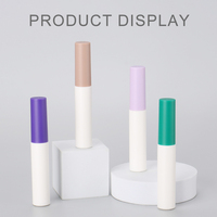 Emballage cosmétique personnalisé avec logo et couleur, tubes à gloss à lèvres en PP électro-plaqué de 16 mm de diamètre, écologiques, avec bouchon à vis, capacité de 5 ml