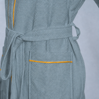 Peignoir gaufré en coton ultra doux pour hôtel et spa, avec col kimono, pour femme, après la douche, manches longues, respirant, promotionnel