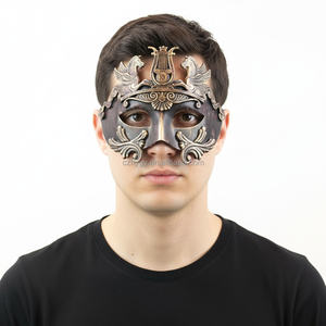 Máscara de Meio Rosto Temática da Mitologia Grega Pintada à Mão para Bailes de Máscaras Eventos de Halloween Temáticos Históricos Festa Formal - Product Image 6