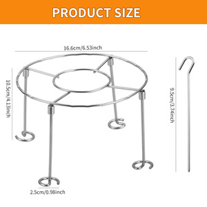 201 Thép Không Gỉ Nồi Chiên Không Khí Nướng Phụ Kiện Xiên Đứng Dọc Xiên Chủ Cho Nướng Nhà Bếp - Product Image 2