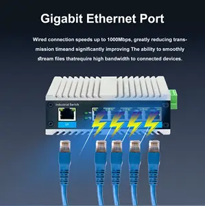 Lieferant 5 8 16 24 Ports schnelles Ethernet Gigabit 10 Gbit mit 2 SfP-Uplink-Port 48 V Glasfasernetzwerk POE schwellig