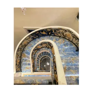 New Arrival House Decoration Real Transparent Blue Onyx Blue Marble Stone For Floor And Wall Tile