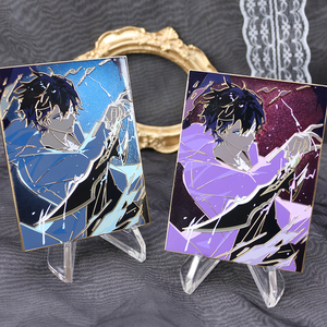 Nhà Sản Xuất Kim Loại Thủ Công Mỹ Nghệ Anime Lụa In Ấn Trong Suốt Chân Huy Hiệu Tùy Chỉnh Cứng Men Pins - Product Image 1
