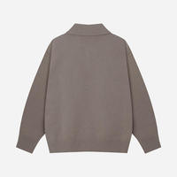 Pull à manches longues pour homme personnalisé OEM avec col en jacquard en forme de cœur pour chemise POLO