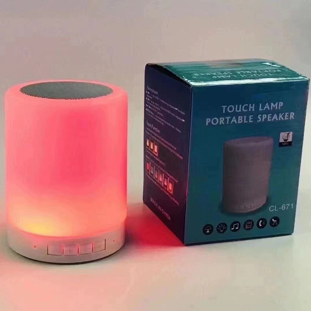 Rechargeable Desk Lamp Touch Control Night Light Bedside Lamp Wireless Speaker CL671 Portable LED Light Music Mini BT Speaker