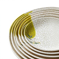 Assiettes à dîner en mélamine écologiques et minimalistes NEWELL, empilables, rondes, pour salade, pour la cuisine domestique