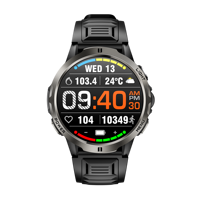 Reloj Deportivo Inteligente con Monitor de Actividad, Resistente al Agua IPX8 3ATM, con Linterna, Frecuencia Cardíaca, Oxígeno en Sangre, GPS, Brújula