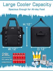 Sac isotherme ultra-léger et étanche avec conservation de la glace pendant 12 heures - Sac isotherme polyvalent pour les voyages, le camping, les pique-niques et la vie quotidienne - Product Image 2