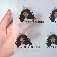 Papier de soie imprimé avec logo personnalisé pour l'emballage des extensions de cheveux, des perruques et des mèches de cheveux