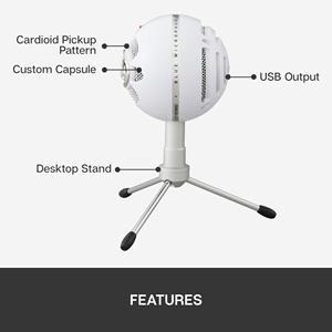 PC、Mac、ゲーム、録音、ストリーミング、ポッドキャスティング用のオリジナルLogitech Blue Snowball iCE USBマイク