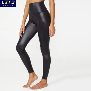 Shiny Active Wear <strong>Wet</strong> <strong>Look</strong> Fabric Liquid High Waist Yoga Pants Butt Lift <strong>Leggings</strong> - Product Image 1