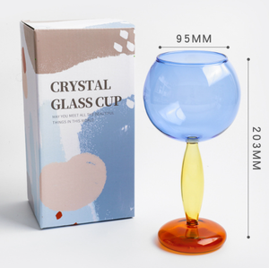 Gobelet en verre à haute teneur en borosilicate coloré créatif fait à la main exquis verre à vin rouge à la mode de haute qualité Ins Style - Product Image 3