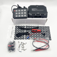Panneau de commutation 12V RGB 8 gangues 4X4 Lumières LED Panneau de commutation universel pour excavatrice Voitures tout-terrain Bateaux Bus - État neuf