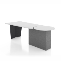 Bureau de direction moderne de luxe, panneau en bois, dessus en cuir convertible, pour mobilier de bureau d'entreprise, table de PDG, de directeur