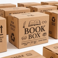 Boîte d'emballage en carton personnalisée Carton ondulé pour livres magazines documents et ménage déménagement stockage expédition