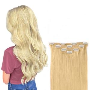 2024 Hot Selling Russian Hair <b>Clip</b>-in Extensions Wavy <b>Light</b> Brown Virgin Hair Luxury Quality Double Drawn Original <b>Clip</b> - Product Image 1