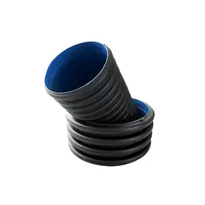 HDPE dinding ganda bergelombang PE pipa drainase hdpe plastik culvert pipa