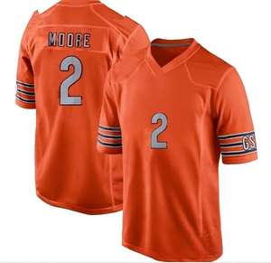 Maglia da Calcio Personalizzata Traspirante per il 100° Anniversario, Vendita all'Ingrosso # 52 # 10 Trubisky # 54 # 34 Ricami per lo Stile - Product Image 3