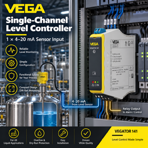 ตัวควบคุมระดับ Vega สำหรับ Vegator 141 ของแท้ 100% แบบช่องสัญญาณเดียว 4-20ma พร้อมรีเลย์เอาต์พุต Sil2 Ip20 - Product Image 4